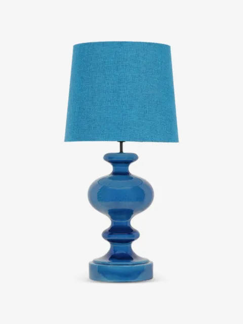 HOUSE OF CAPRICORN Luso Blue linen lampshade