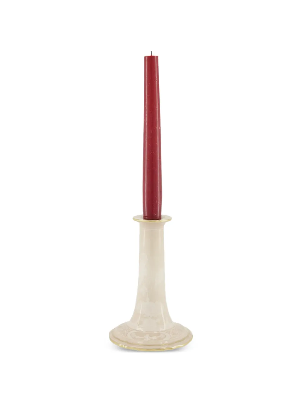  Ginori 1735 Meringa Floral-design Candle Holder - Neutrals 