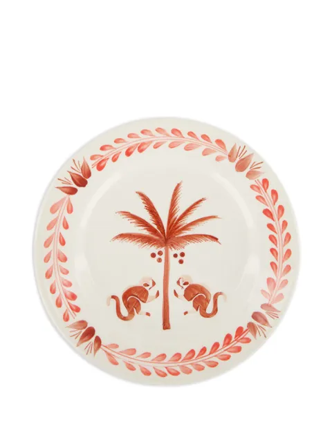 Johanna Ortiz Saimir monkey floral dessert plate