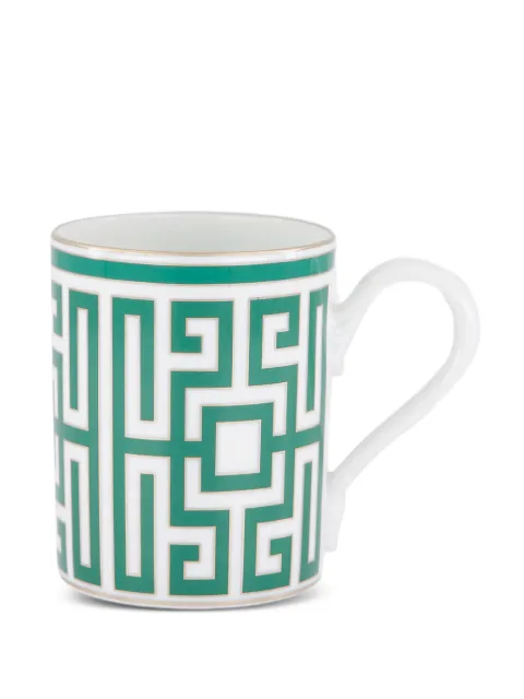GINORI 1735 Smeraldo Labirinto geometric-pattern mug