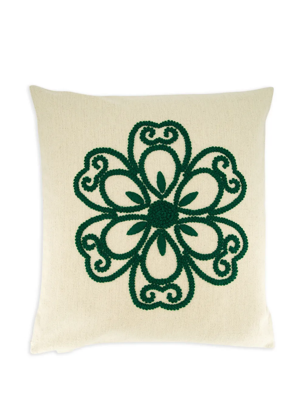 HOUSE OF CAPRICORN embroidered linen cushion - Nude