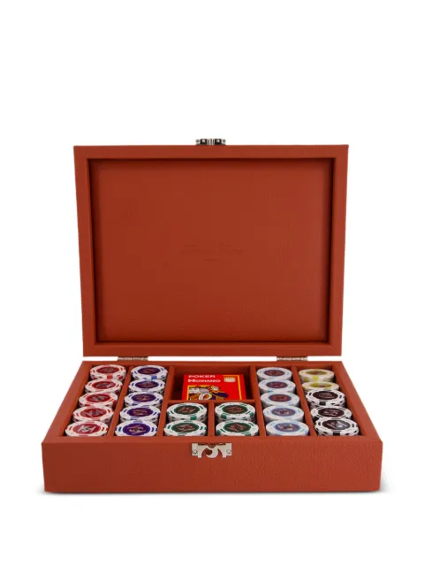 Hector Saxe leather poker set 