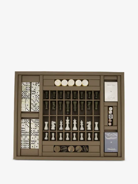 Hector Saxe multi-game leather coffret