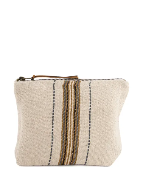 LIBECO Tinos striped-detail pouch
