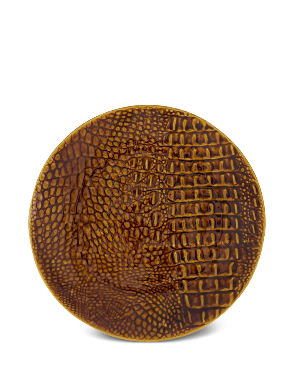 HOUSE OF CAPRICORN Jacaré ceramic dinner plate - Braun