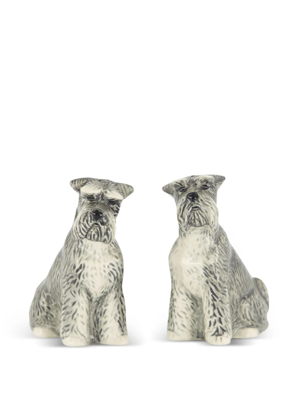 Quail Ceramics Schnauzer Salz- und Pfefferstreuer (2er-Set) - Grau