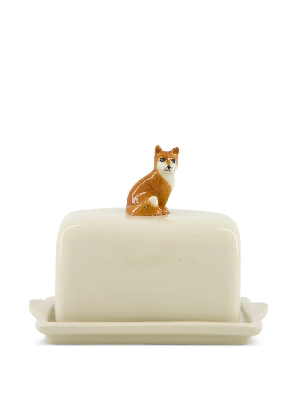 Quail Ceramics fox butter dish - Weiß