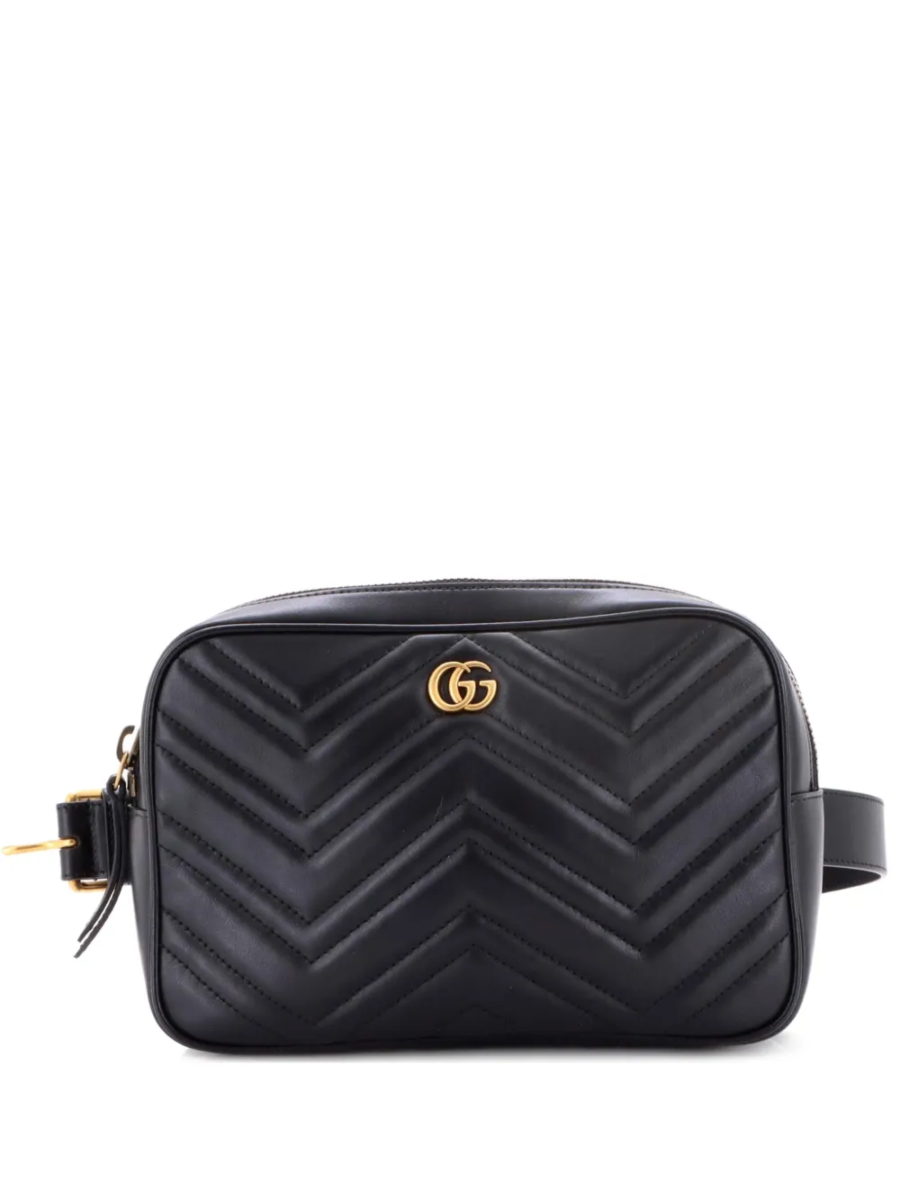 Gucci Pre-Owned GG Marmont Square Matelasse Leather belt bag - Nero