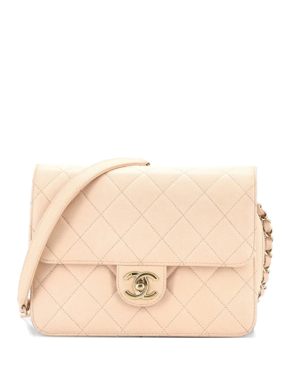 CHANEL Pre-Owned Like a Wallet Flap Bag Quilted Caviar Small crossbody bag - Toni neutri