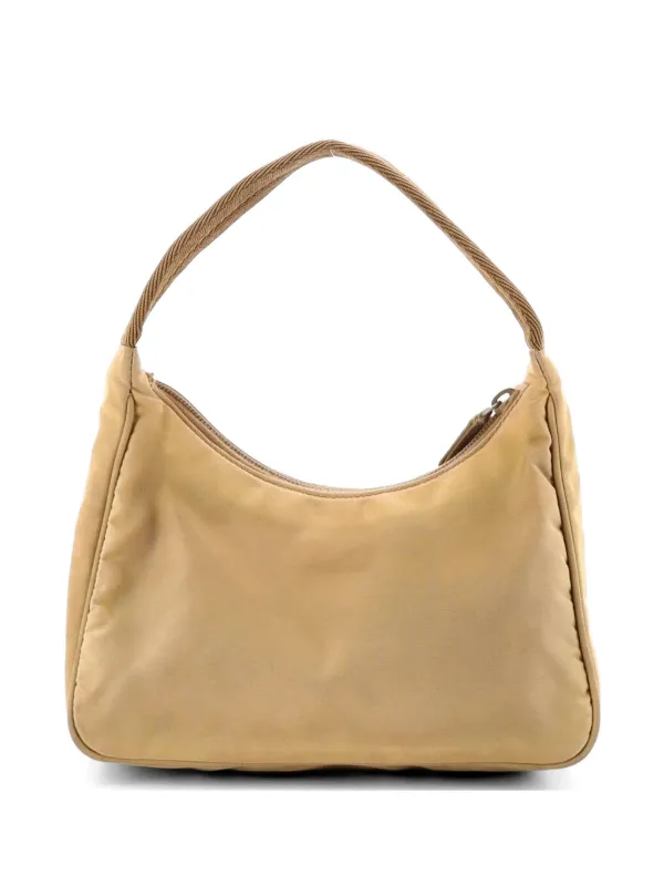 Prada Pre-Owned Tessuto Mini Hobo Bag | Neutrals | FARFETCH