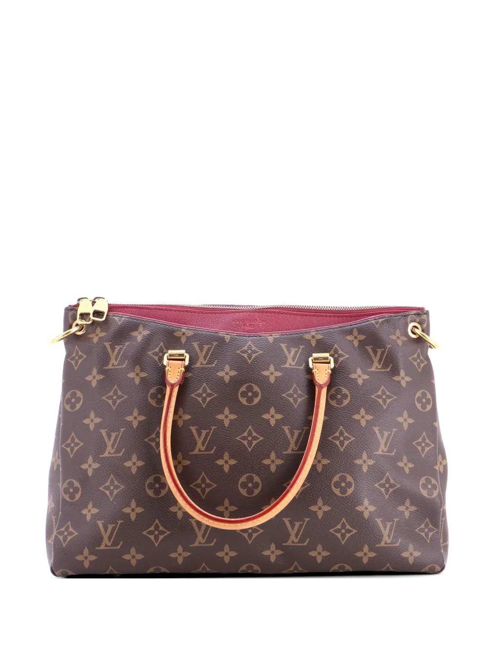 Louis Vuitton Pre-Owned Pallas Tote Monogram Canvas with Leather shoulder bag - Marrone