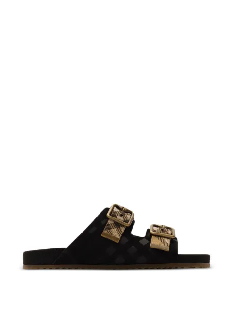 Burberry Check suede Urchin sandals