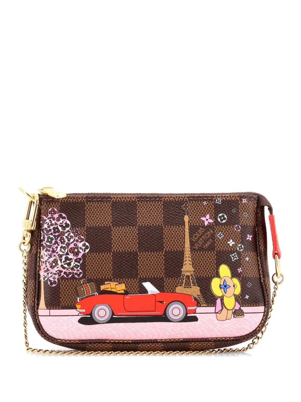 Louis Vuitton Pre-Owned Pochette Accessoires Limited Edition Vivienne Xmas Damier Mini clutch bag - Multicolore