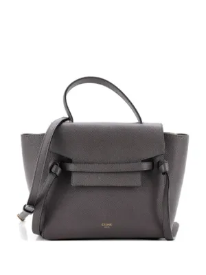 Celine Pre-Owned ベルトバッグ テクスチャードレザー ナノ ショルダー 