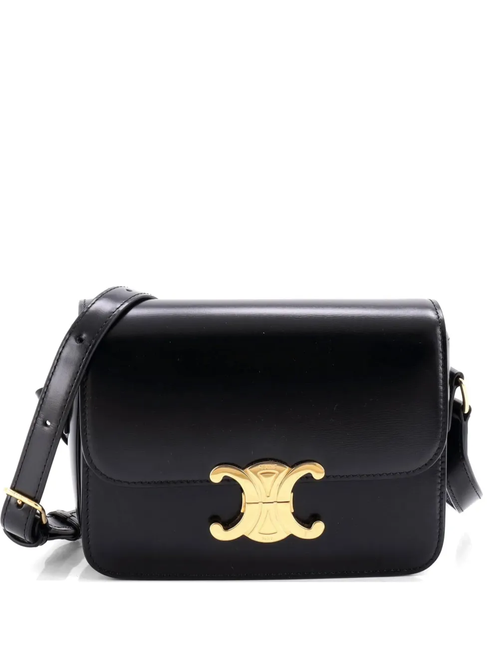 Celine Pre-Owned Triomphe Shoulder Bag Smooth Calfskin Teen crossbody bag - Nero