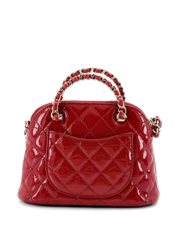 CHANEL Pre-Owned ココマーク ドーム ジップ ミニ ショルダーバッグ 