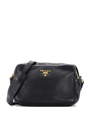 Prada Pre-Owned 2000s logo-embossed Shoulder Bag | Black | FARFETCH