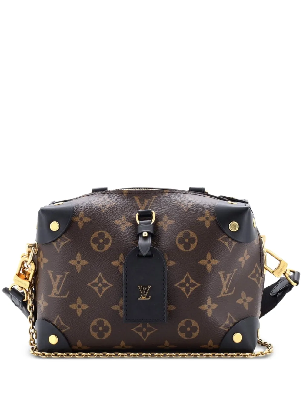 Louis Vuitton Pre-Owned Petite Malle Souple Handbag Monogram Canvas with Leather shoulder bag - Marrone