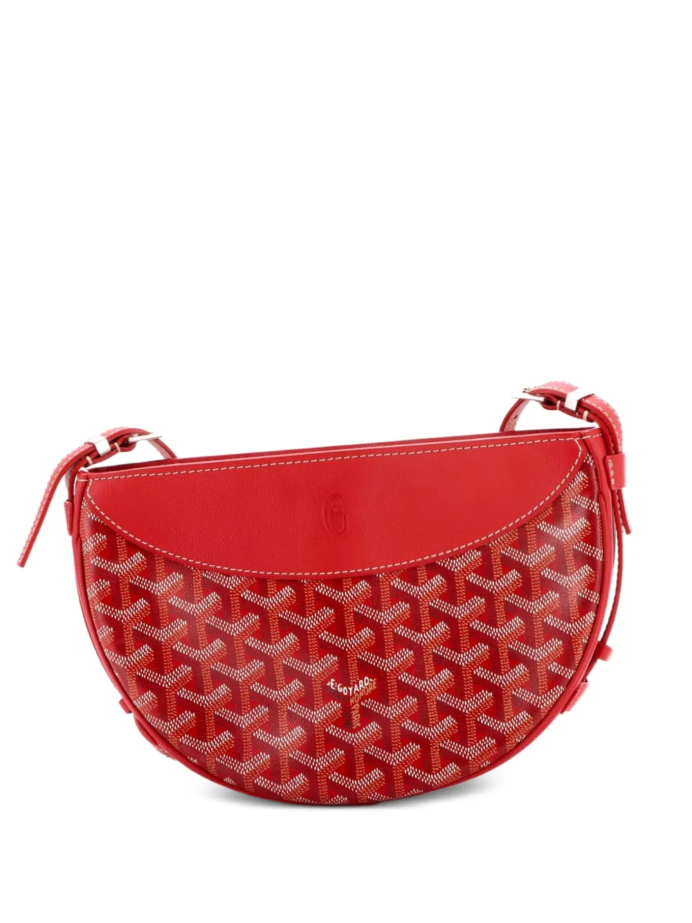 Goyard Pre-Owned Hirondelle Coated Canvas and Leather shoulder bag - Rosso