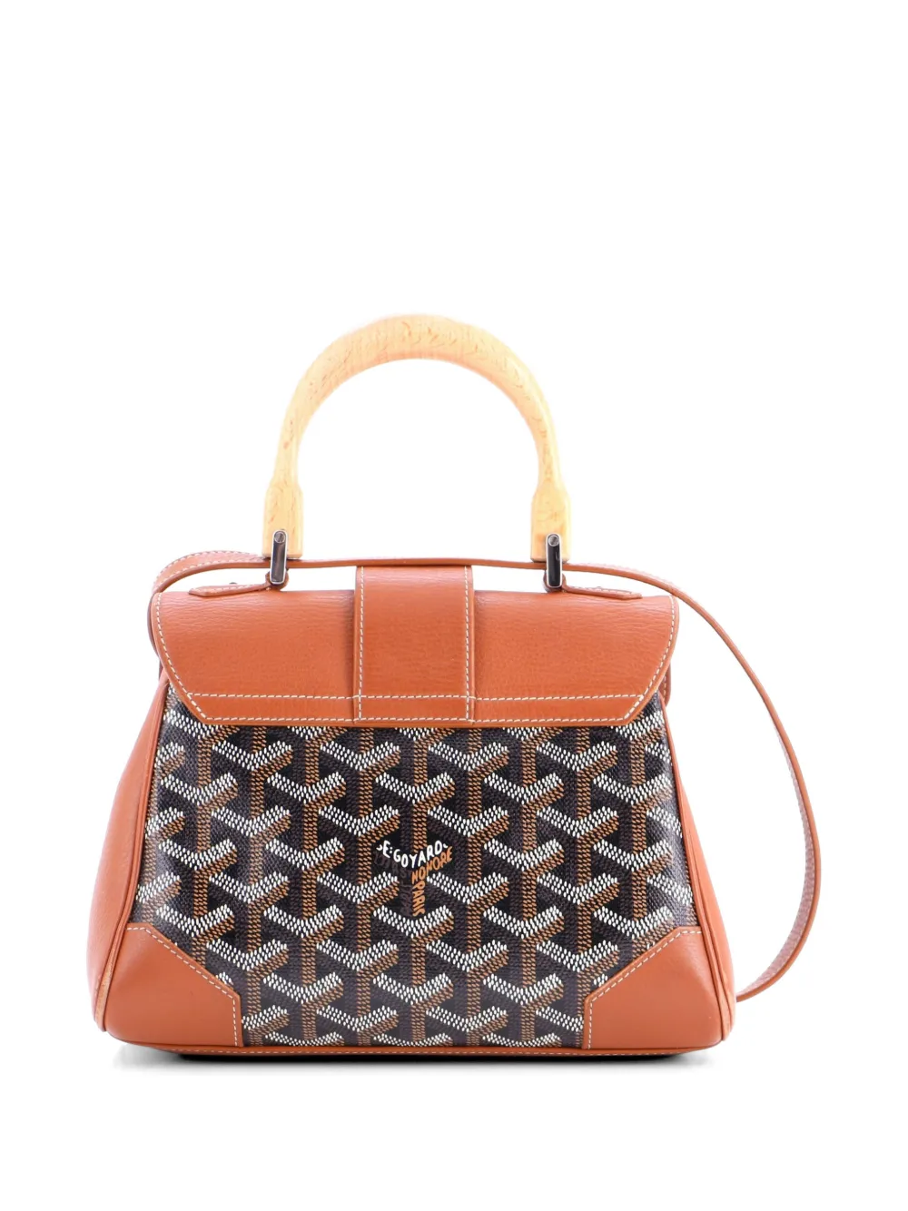 Saigon Top Handle Bag Coated Canvas With Leather Mini Shoulder Bag