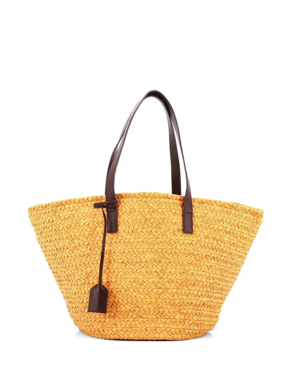 Saint Laurent Pre-Owned Panier Basket Shopper Raffia Medium bucket bag - Marrone