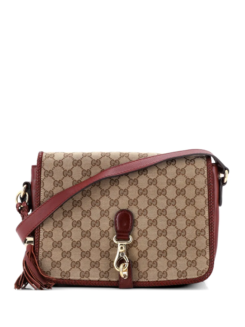 Gucci Pre-Owned Marrakech Messenger Bag GG Canvas with Leather Medium crossbody bag - Marrone