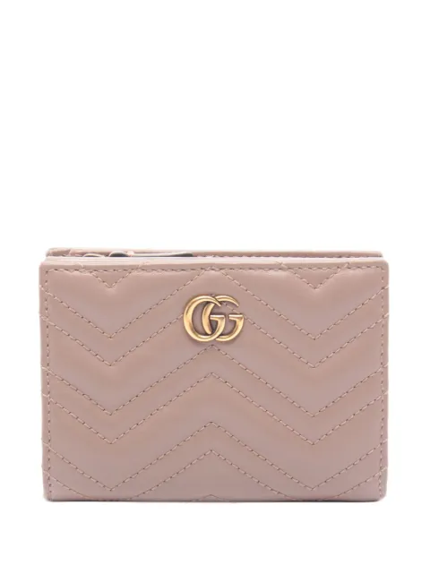 Gucci Pre-Owned 2016-2026 Leather GG Marmont Bi-fold Wallet small wallets