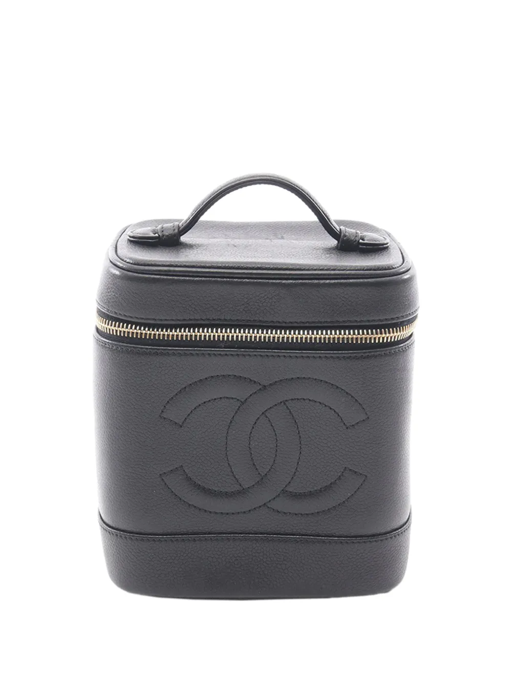 CHANEL Pre-Owned 1997-1999 CC Caviar vanity bag - Nero