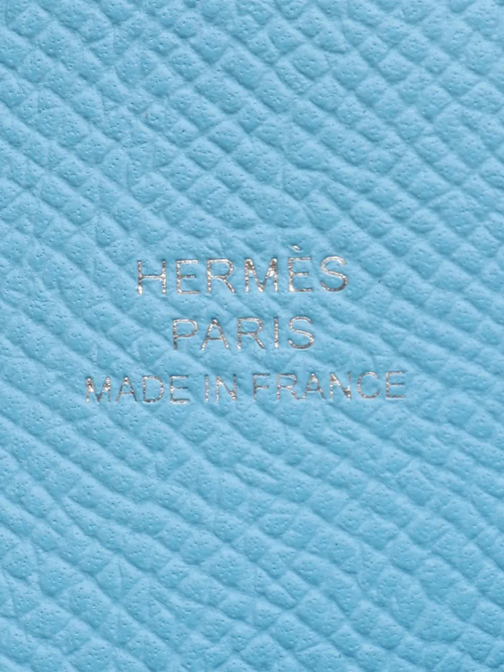 Hermès Pre-owned 2023 Epsom Hermesnap Wallet on Strap Crossbody Bag in Blue, view 5
