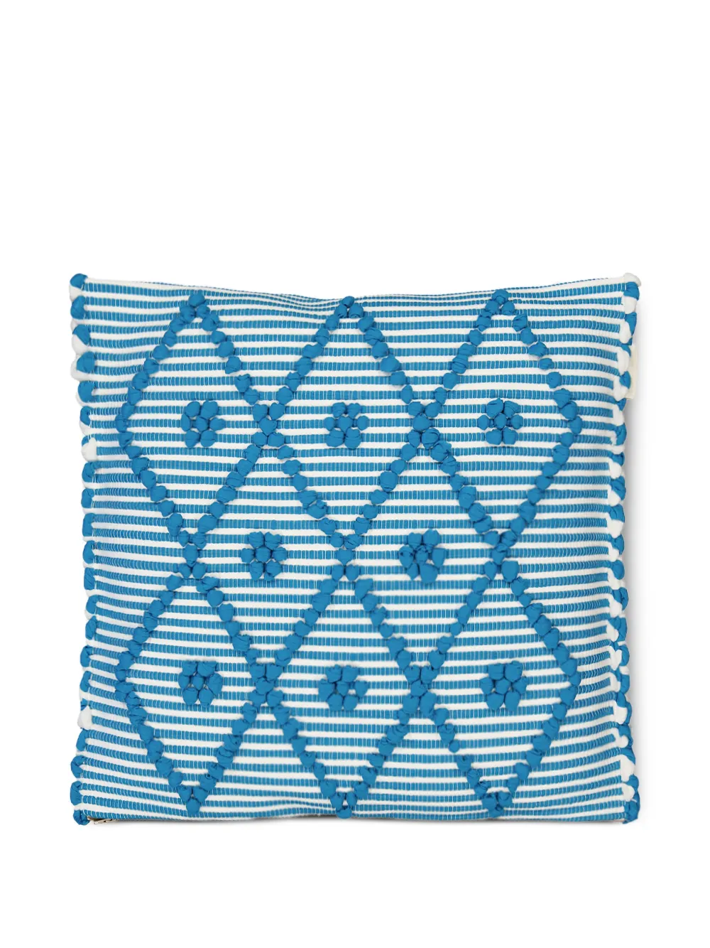 HOUSE OF CAPRICORN Sofia Blue striped bobble cushion - Blau