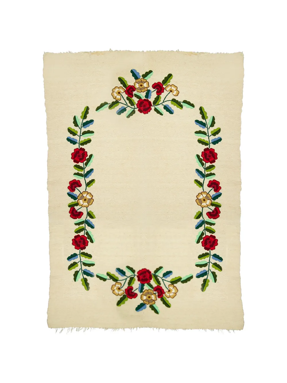 HOUSE OF CAPRICORN Decke mit Blumenstickerei - Nude