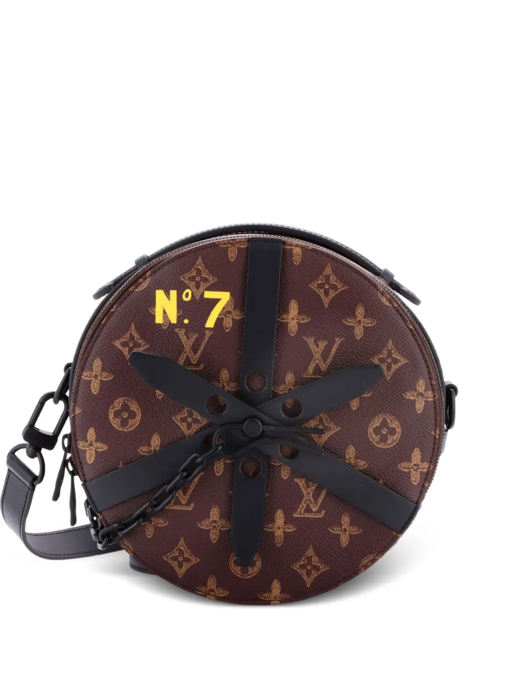 Louis Vuitton Pre-Owned Wheel Box Bag No.7 Trunk L'Oeil Vintage Monogram Canvas crossbody bag - Marrone
