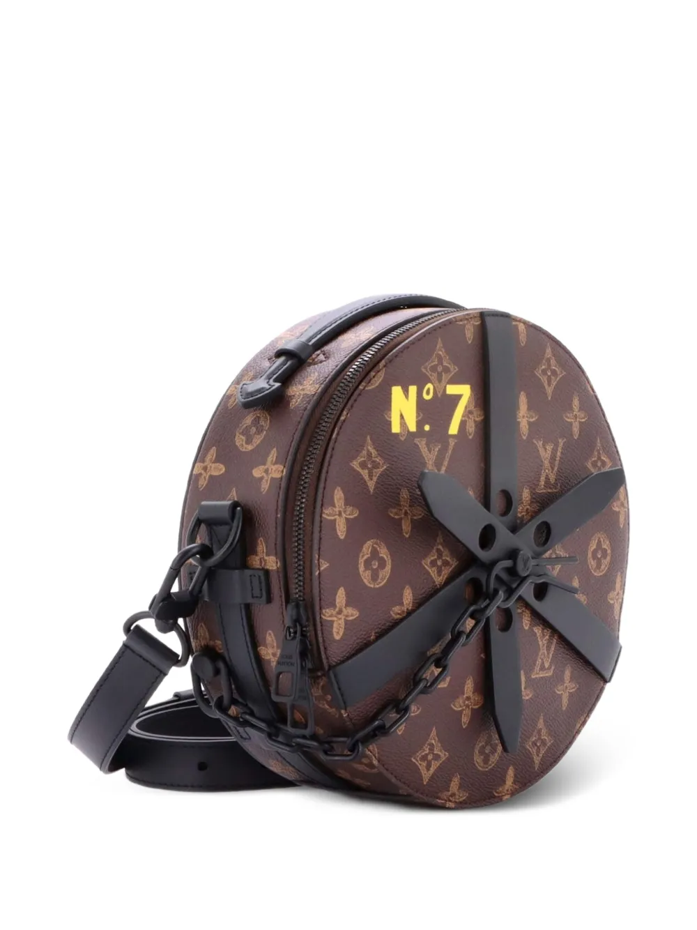  Louis Vuitton Pre-owned Borsa A Tracolla Wheel Box Bag No.7 Trunk L'oeil In Tela Con Monogramma - Marrone 