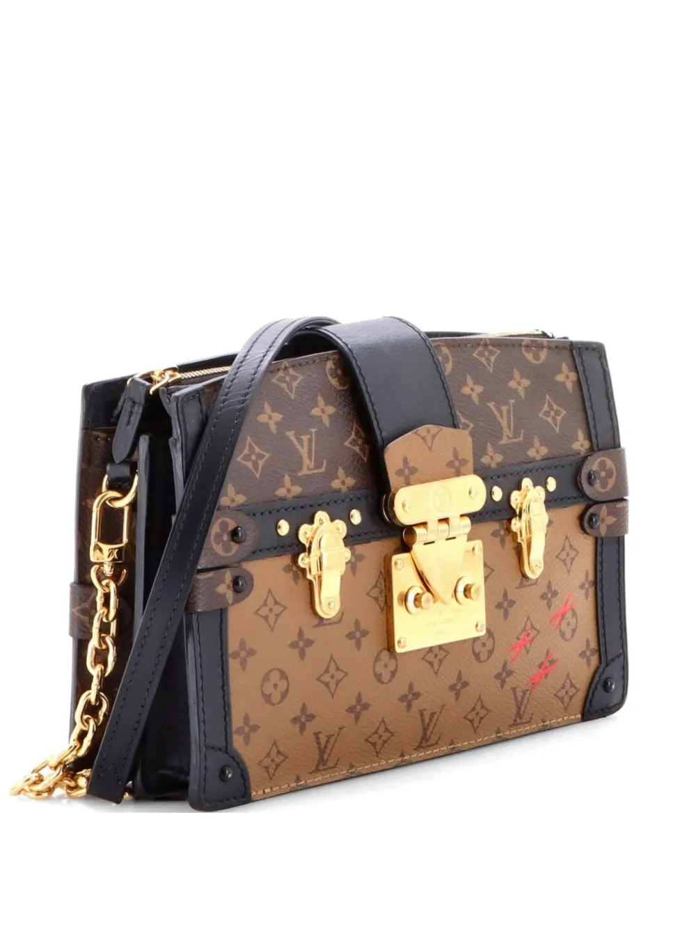 Louis Vuitton Pre-Owned Trunk Reverse Monogram Canvas clutch bag - Marrone