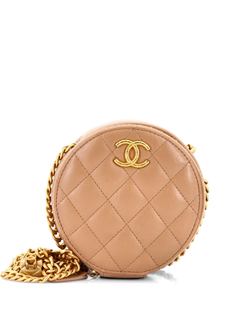 CHANEL Pre-Owned All Slide Long Round Clutch with Chain Quilted Lambskin crossbody bag - Toni neutri