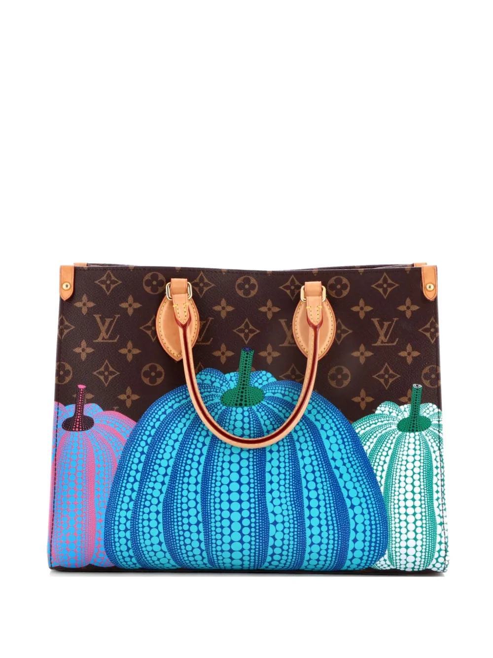 Louis Vuitton Pre-Owned OnTheGo Yayoi Kusama Pumpkins Monogram Canvas MM tote bag - Marrone