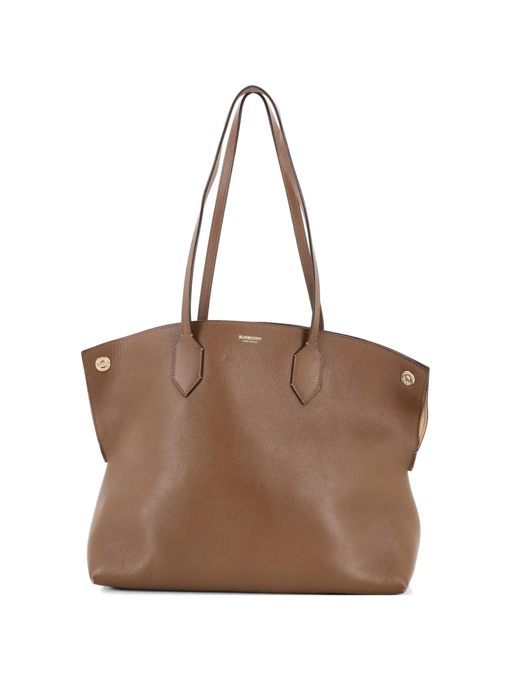 Burberry Pre-Owned Society Leather Large tote bag - Braun