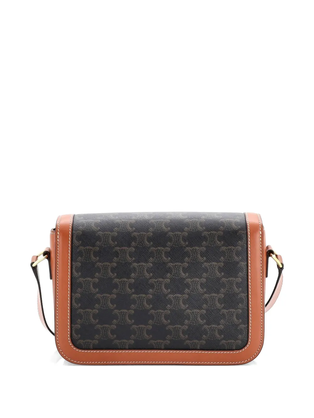  Celine Pre-owned Triomphe Triomphe Coated Canvas Medium Shoulder Bag - Brown 