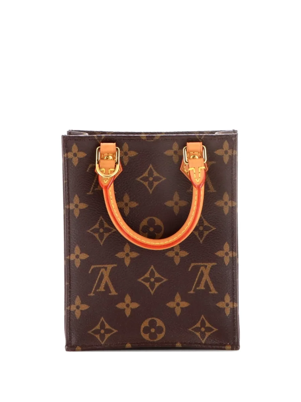 Louis Vuitton Pre-Owned Petit Sac Plat Bag Monogram Canvas crossbody bag - Marrone