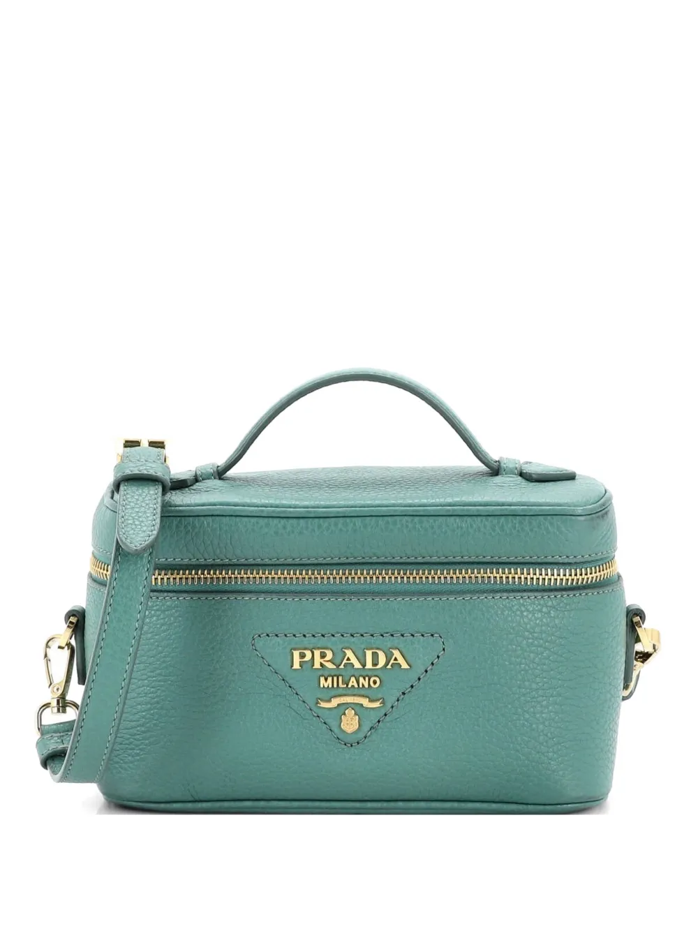 Prada Pre-Owned Convertible Top Handle Vanity Vitello Daino Mini shoulder bag - Verde