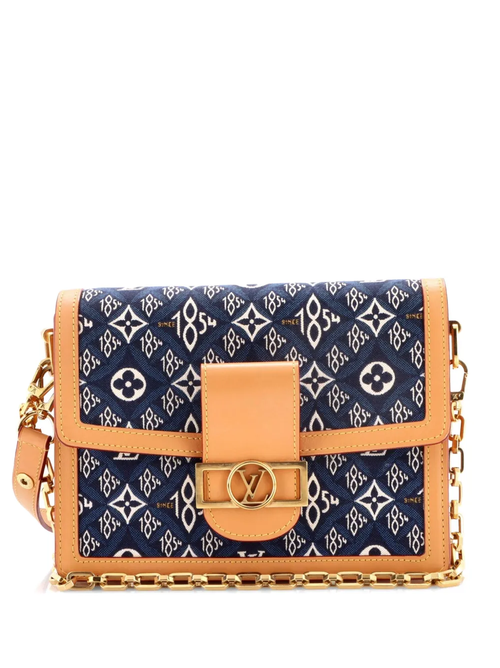 Louis Vuitton Pre-Owned Dauphine Shoulder Bag Limited Edition Since 1854 Monogram Jacquard MM crossbody bag - Blu