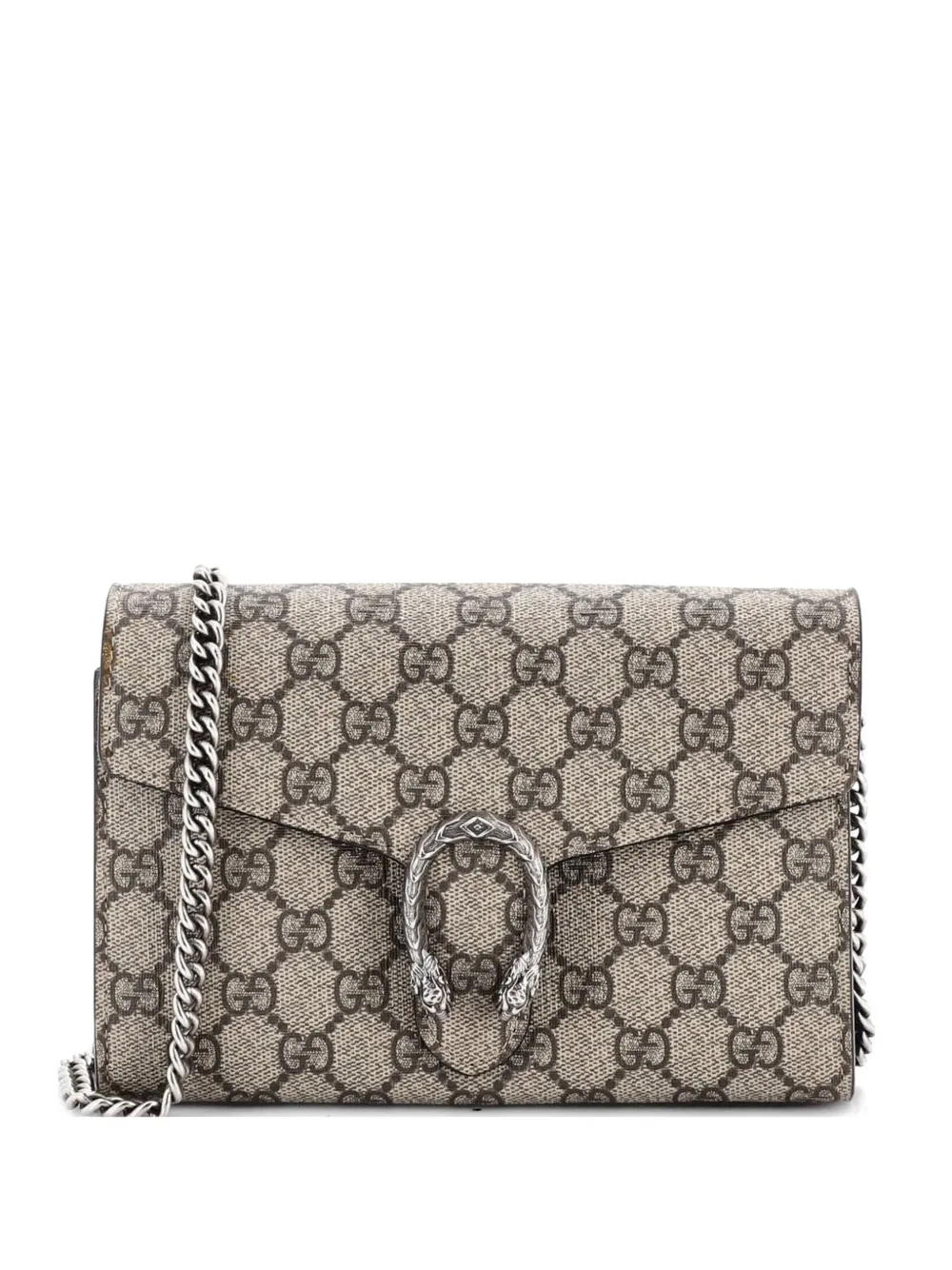 Gucci Pre-Owned Dionysus Chain Wallet GG Coated Canvas Small crossbody bag - Marrone