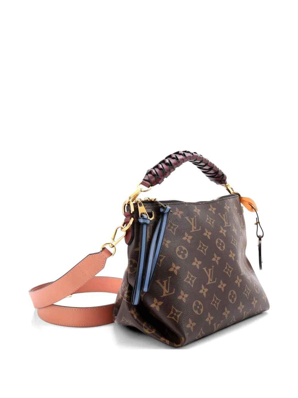 Braided Handle Beaubourg Monogram Canvas Mini Hobo Bag