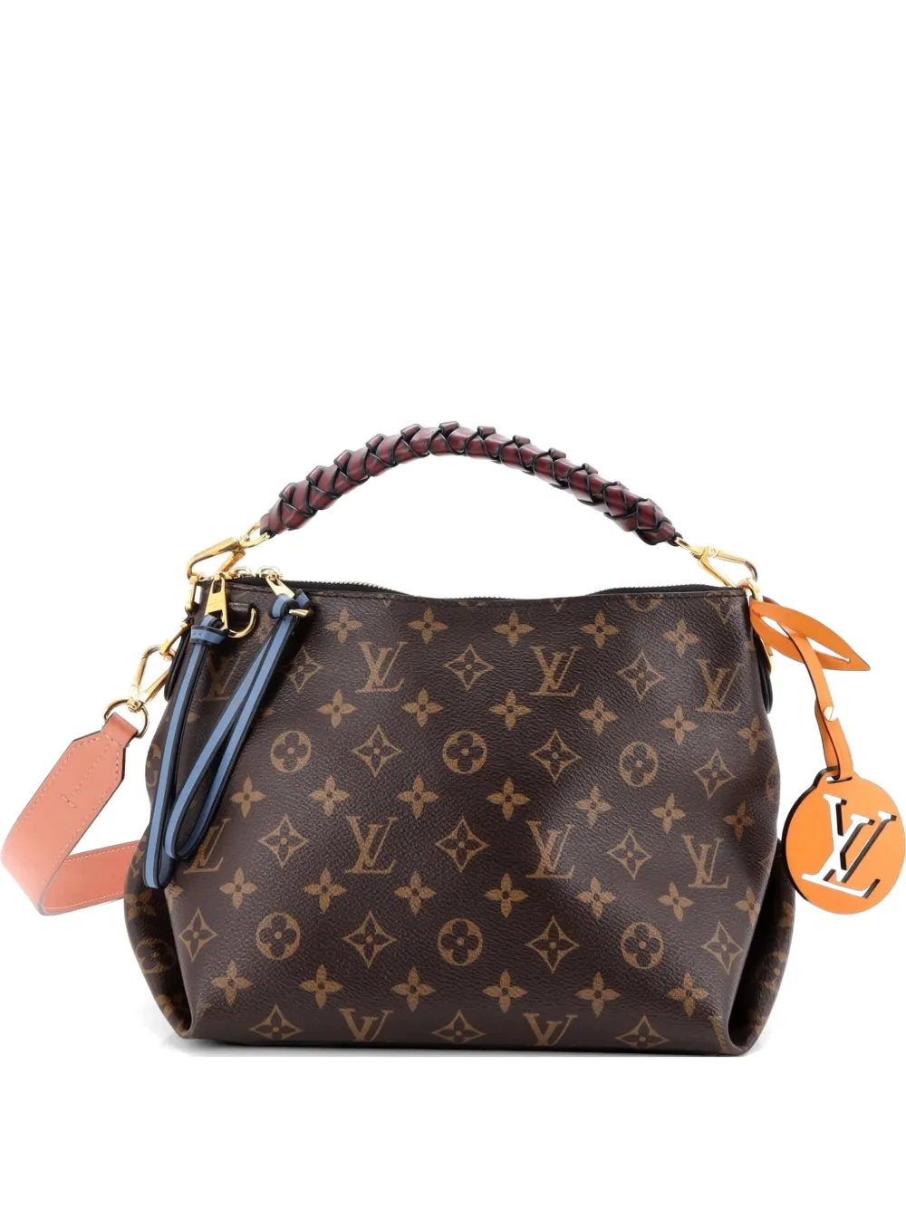 Louis Vuitton Pre-Owned Braided Handle Beaubourg Monogram Canvas Mini hobo bag - Brown