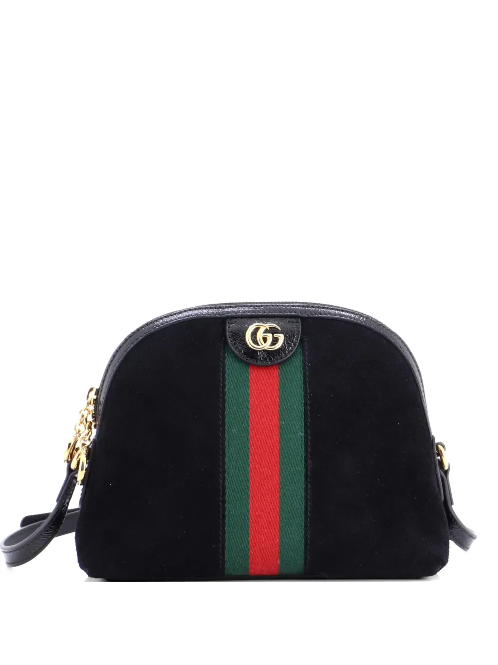 Gucci Pre-Owned Ophidia Dome Shoulder Bag Suede Small crossbody bag - Nero