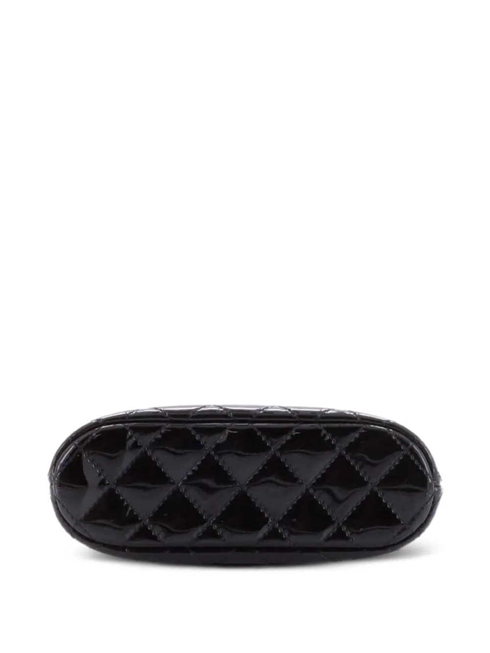 Cc Dome Zip Quilted Patent Mini Crossbody Bag