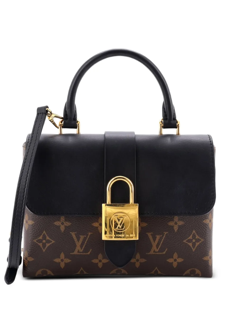 Louis Vuitton Pre-Owned Locky Handbag Monogram Canvas with Leather BB satchel - Marrone