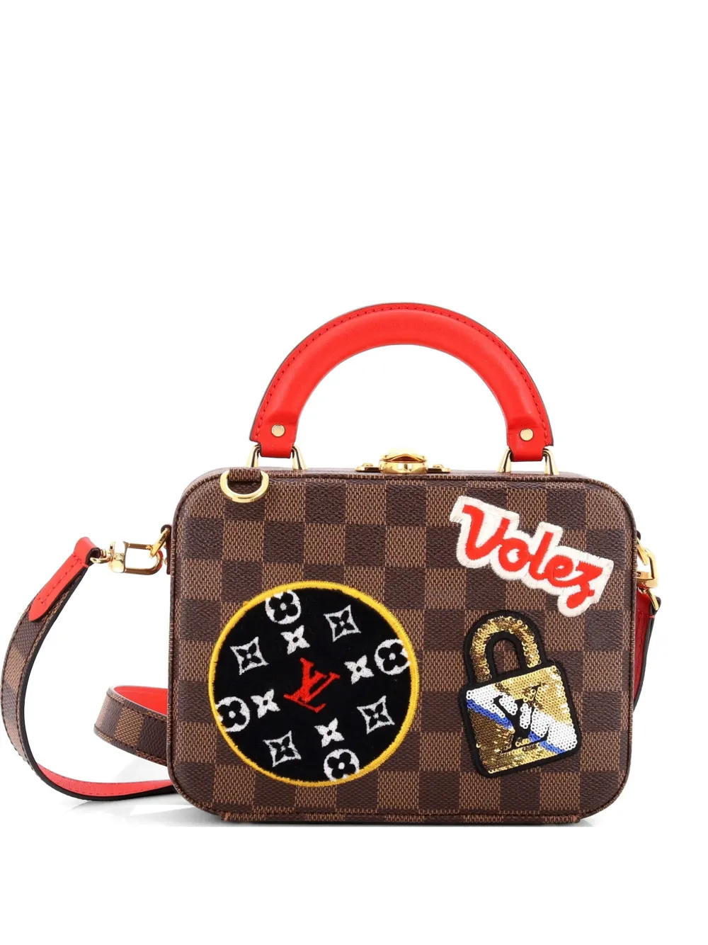 Louis Vuitton Pre-Owned Stories Box Bag Limited Edition Patches Damier satchel - Marrone