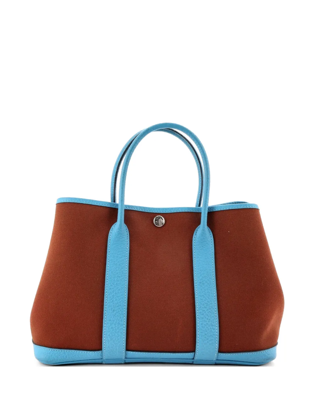 Hermès Pre-Owned Garden Party Toile and Leather 30 tote bag - Blu