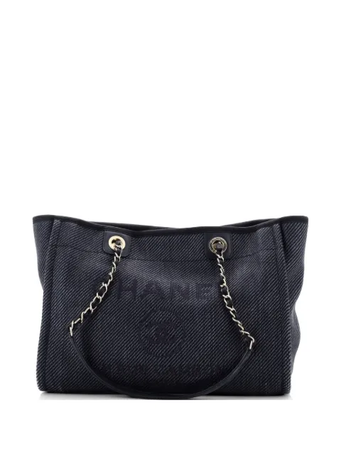 CHANEL Pre-Owned Deauville Mixed Fibers Small tote bag